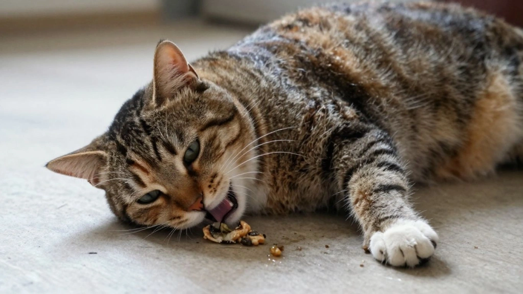 Gato vomitando: quando é normal e quando ir ao veterinário image