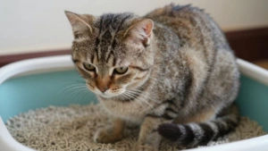 Problema urinário em gato na caixinha de areia
