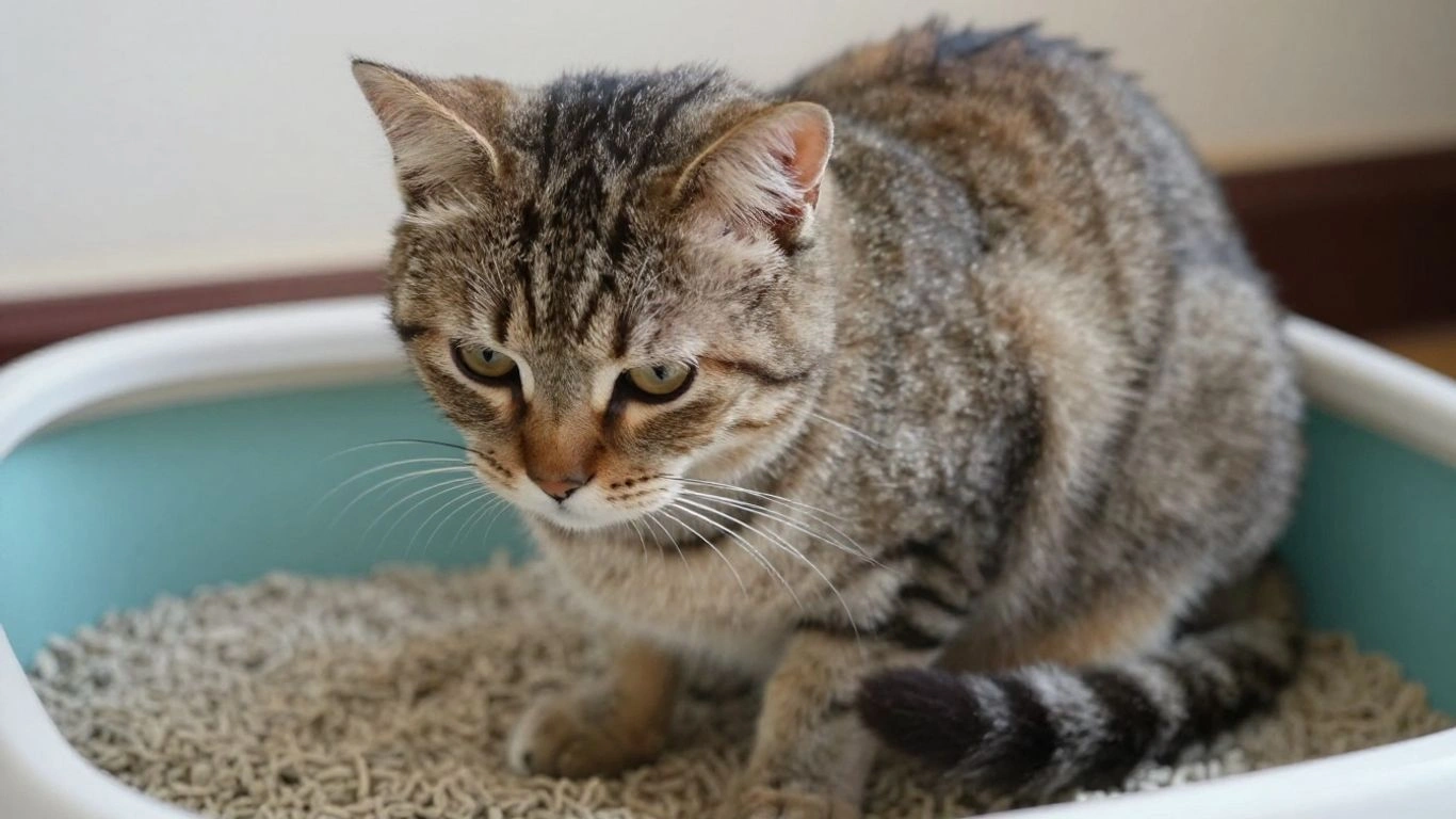 Problema urinário em gato na caixinha de areia